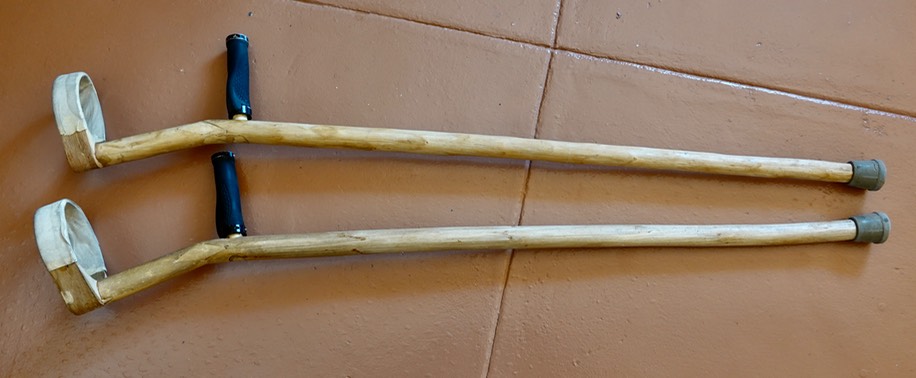 Bob Shipley crutches 1